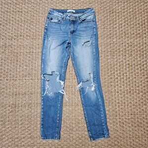 Kancan mid rise ankle skinny jeans